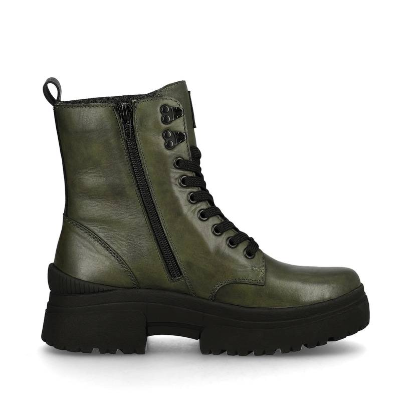 Rieker Artikelnummer W0371-52 Rieker Damen Schnürstiefel army-green black Auslauf