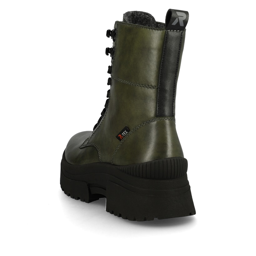 Rieker Artikelnummer W0371-52 Rieker Damen Schnürstiefel army-green black Auslauf