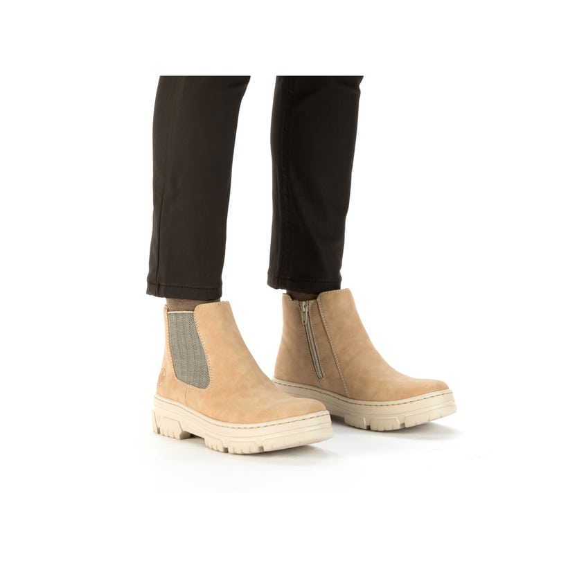 Rieker Artikelnummer Z7465-60 Rieker Damen Chelsea Boots sandbeige Schlussverkauf