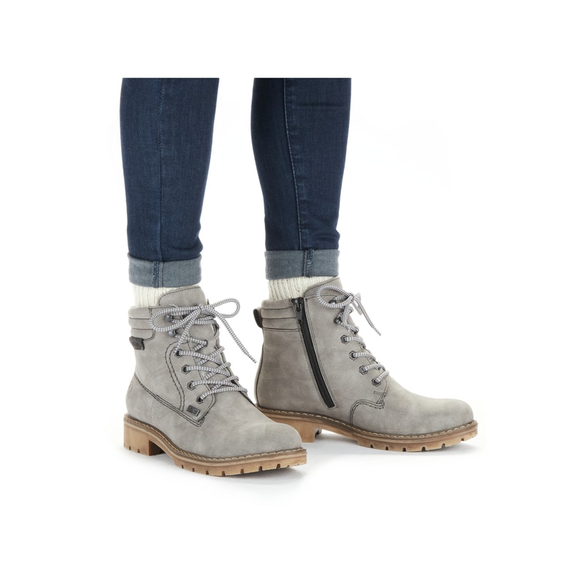 Rieker Artikelnummer Y9125-40 Rieker Damen Schnürstiefel mondgrau Günstiger Verkauf