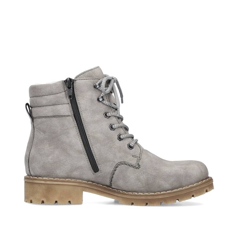 Rieker Artikelnummer Y9125-40 Rieker Damen Schnürstiefel mondgrau Günstiger Verkauf