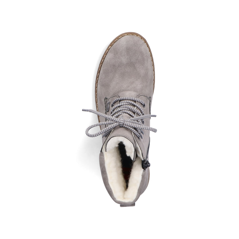 Rieker Artikelnummer Y9125-40 Rieker Damen Schnürstiefel mondgrau Günstiger Verkauf