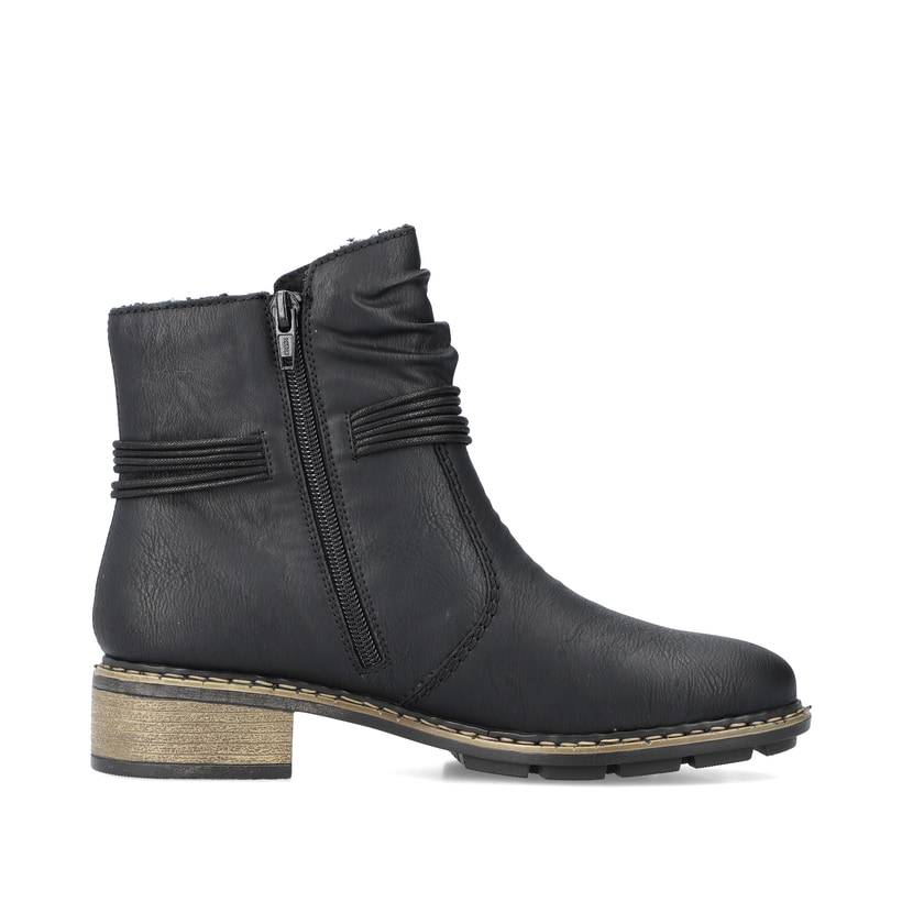 Rieker Artikelnummer 77263-00 Rieker Damen Kurzstiefel nachtschwarz Fabrikverkauf