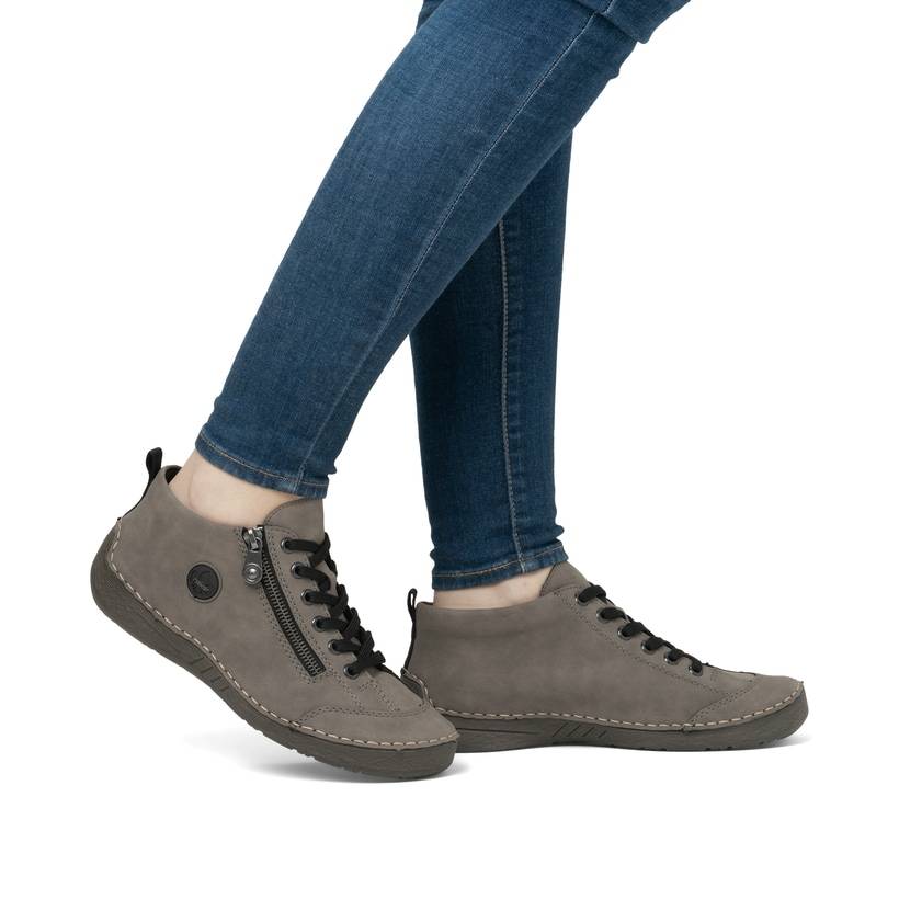 Rieker Artikelnummer 52514-42 Rieker Damen Schnürschuhe braungrau Outlet