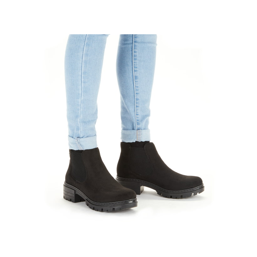 Rieker Artikelnummer 76884-00 Rieker Damen Chelsea Boots tiefschwarz Schlussverkauf