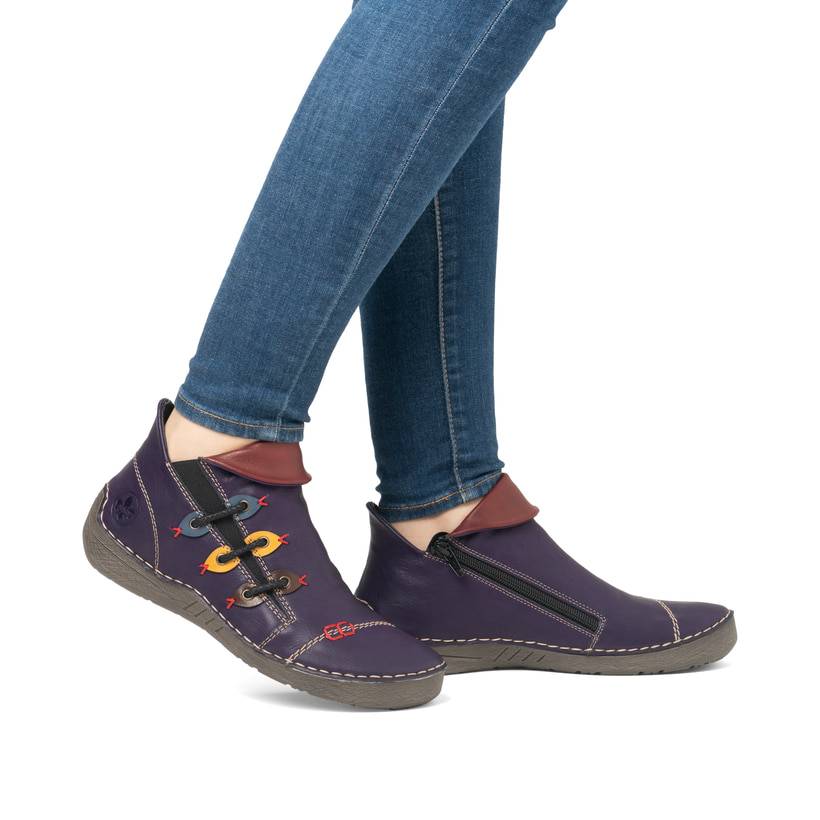 Rieker Artikelnummer 72581-30 Rieker Damen Kurzstiefel purpur Fabrikverkauf