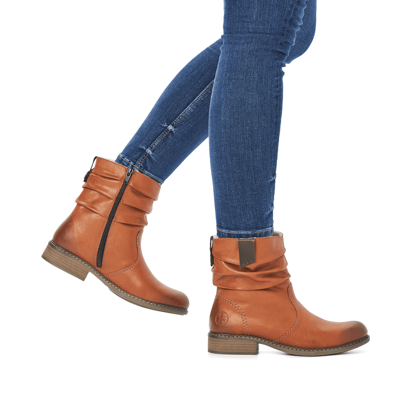 Rieker Artikelnummer Z4180-22 Rieker Damen Kurzstiefel karamellbraun Online