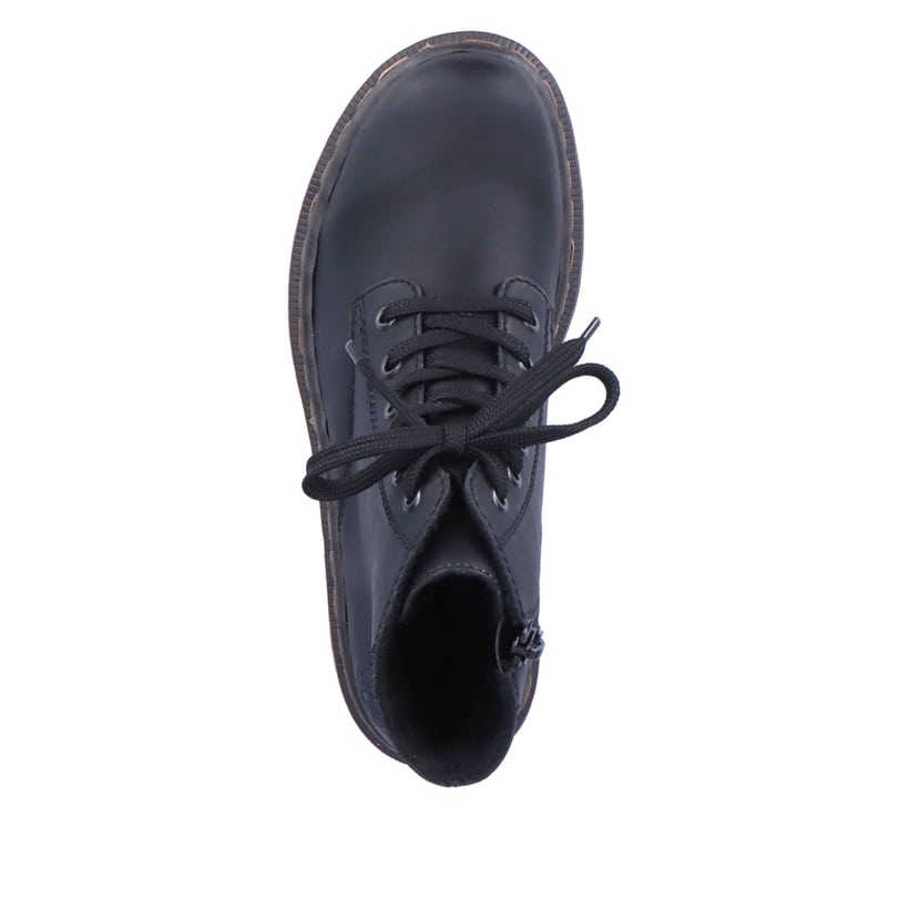 Rieker Artikelnummer 78240-00 Rieker Damen Schnürstiefel carbonschwarz Fabrikverkauf