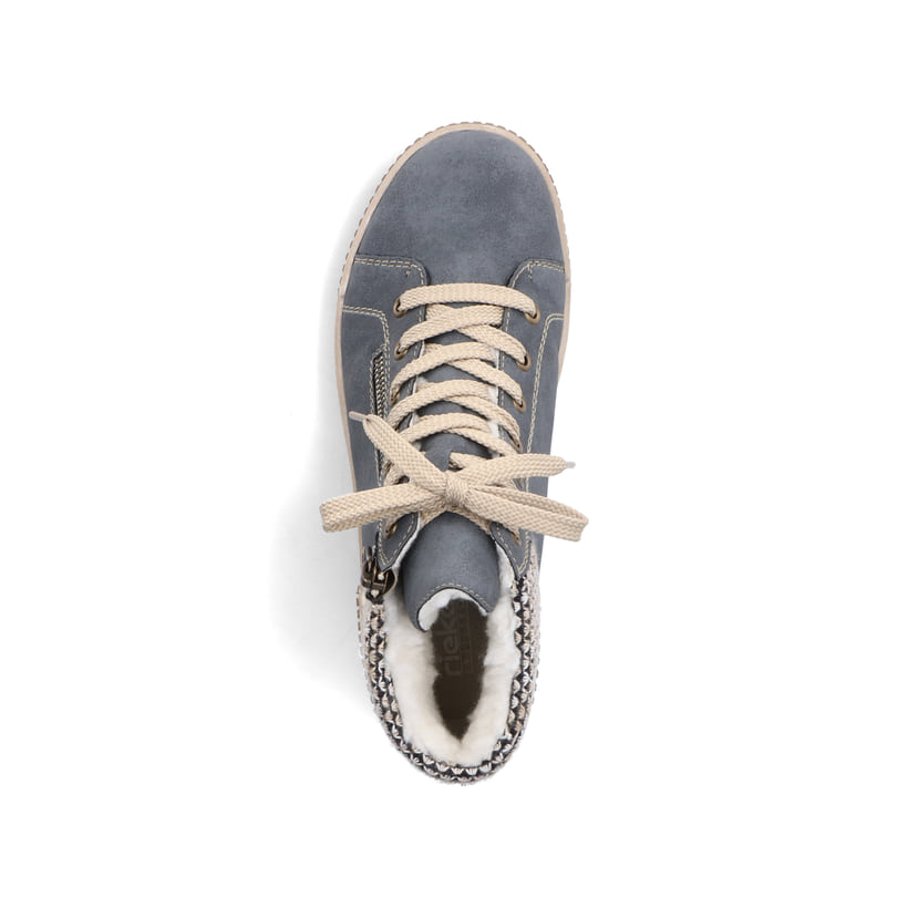 Rieker Artikelnummer N0709-14 Rieker Damen Schnürschuhe blaugrau Bis zu 55% Rabatt