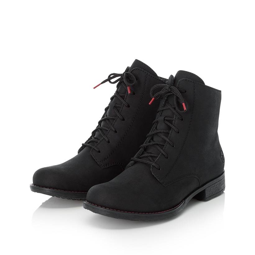 Rieker Artikelnummer 70821-00 Rieker Damen Schnürstiefel graphitschwarz Super Rabatt