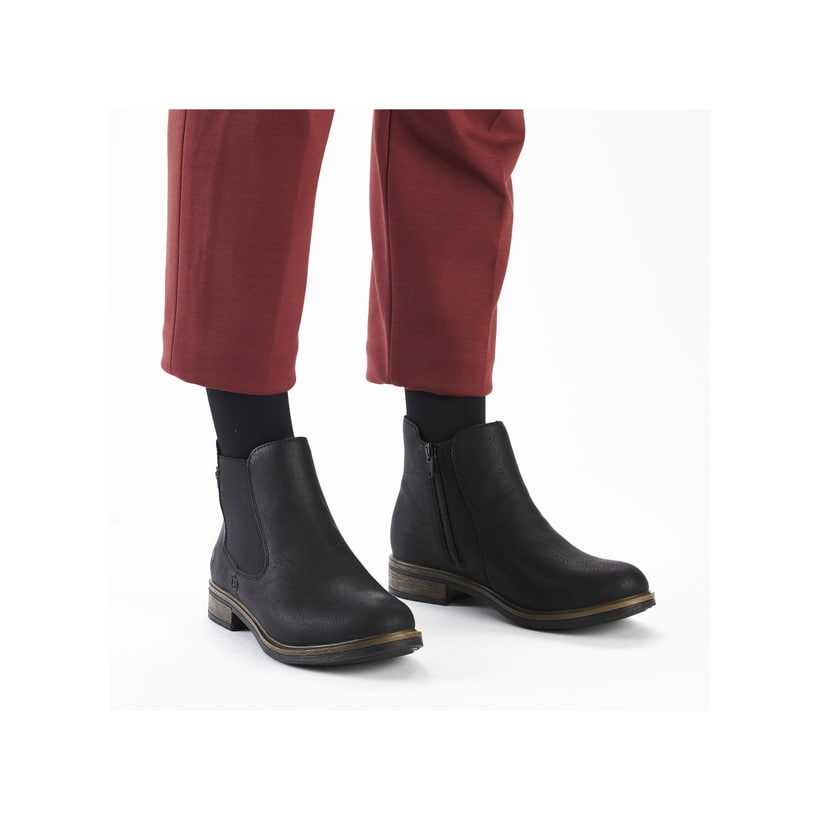 Rieker Artikelnummer 72254-00 Rieker Damen Chelsea Boots asphaltschwarz 50% Rabatt mit kostenlosem Versand