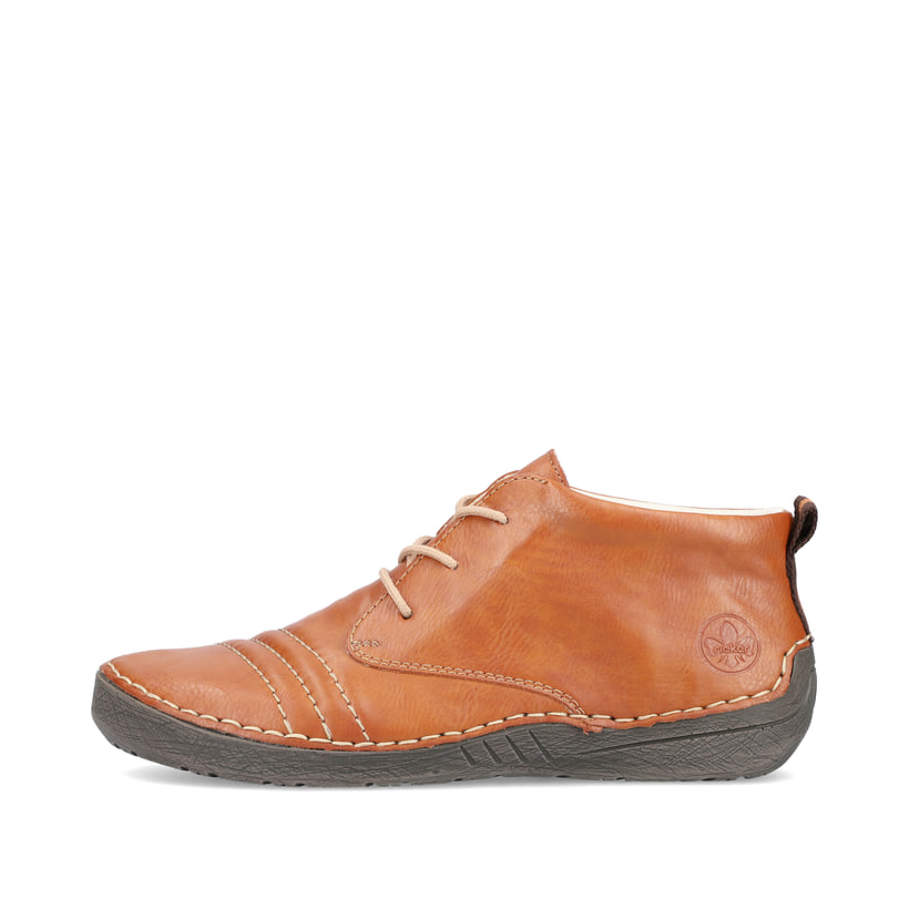 Rieker Artikelnummer 52532-24 Rieker Damen Schnürschuhe karamellbraun Clearance-Verkauf