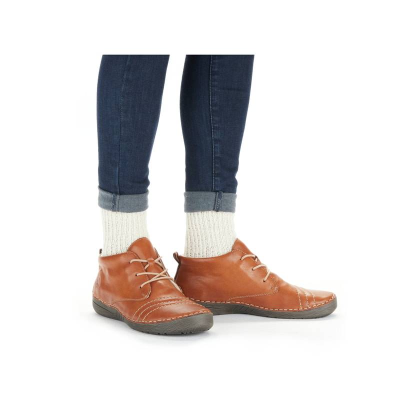 Rieker Artikelnummer 52532-24 Rieker Damen Schnürschuhe karamellbraun Clearance-Verkauf