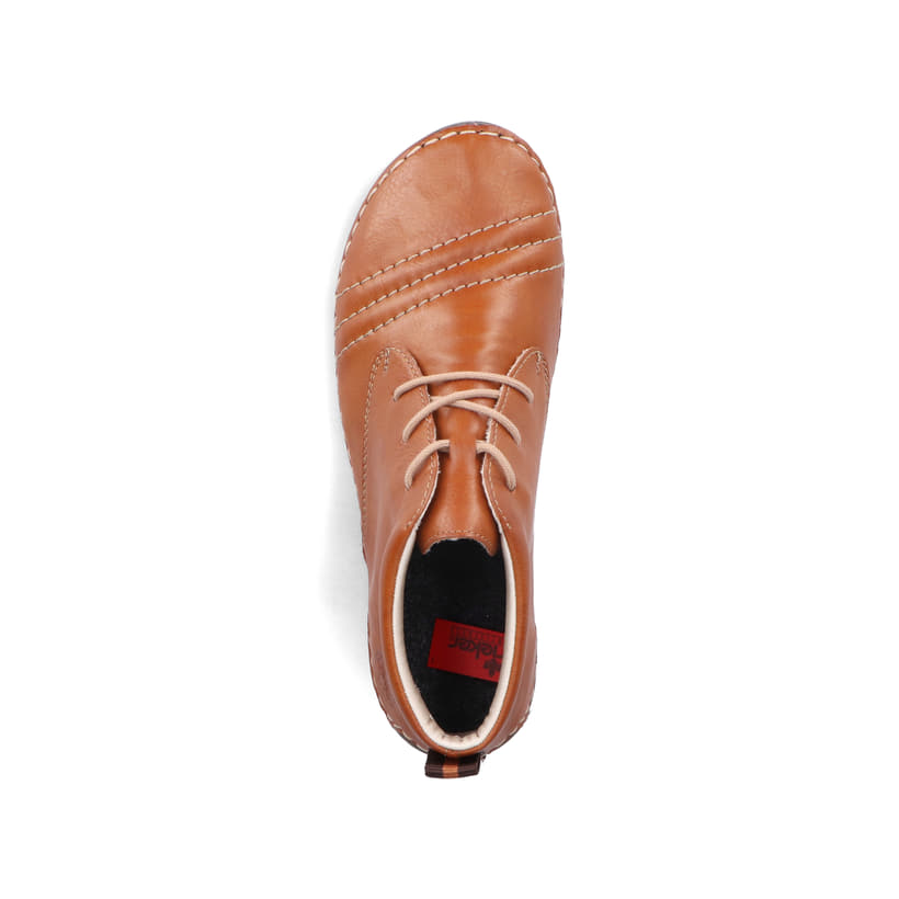 Rieker Artikelnummer 52532-24 Rieker Damen Schnürschuhe karamellbraun Clearance-Verkauf