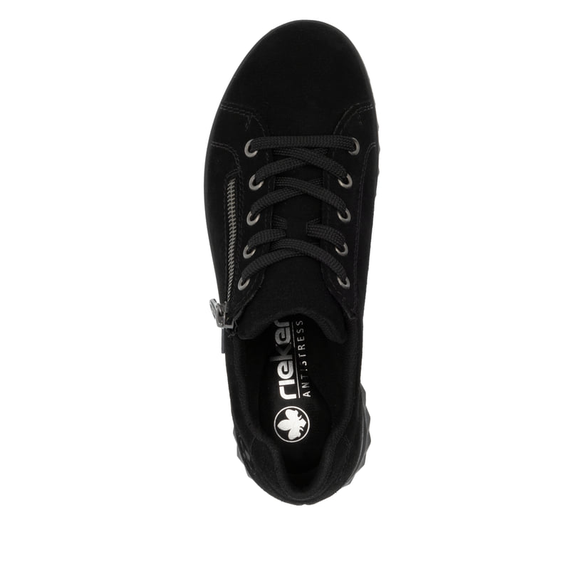 Rieker Artikelnummer 59000-00 Rieker Damen Schnürschuhe nachtschwarz Kostenloser Versand international
