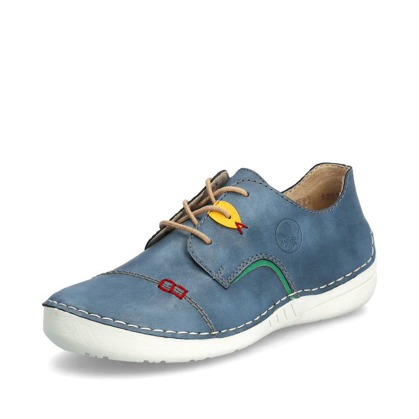 Rieker Artikelnummer 52528-14 Rieker Damen Schnürschuhe schieferblau Fabrikladen