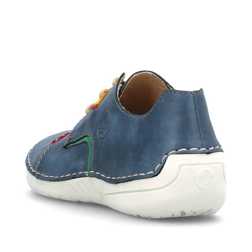 Rieker Artikelnummer 52528-14 Rieker Damen Schnürschuhe schieferblau Fabrikladen