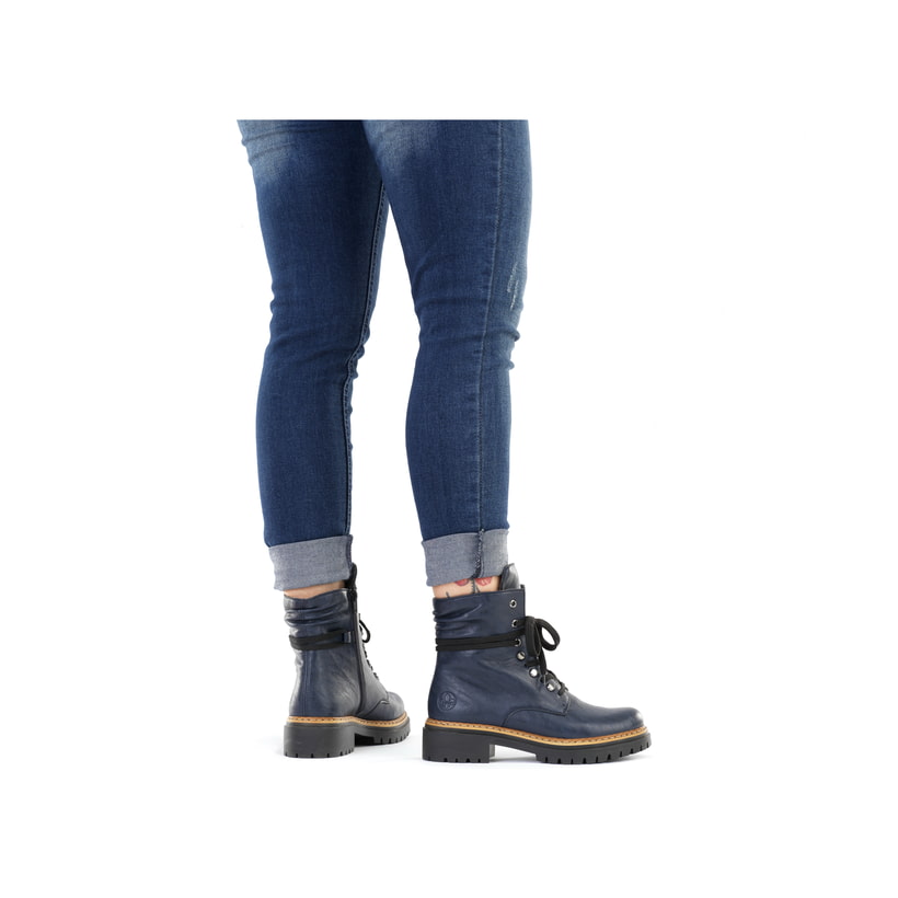 Rieker Artikelnummer 72621-14 Rieker Damen Biker Boots königsblau Black Friday Preise