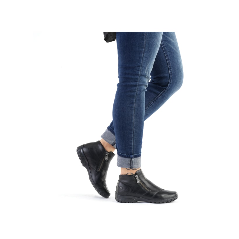Rieker Artikelnummer L4663-01 Rieker Damen Slipper nachtschwarz Outlet