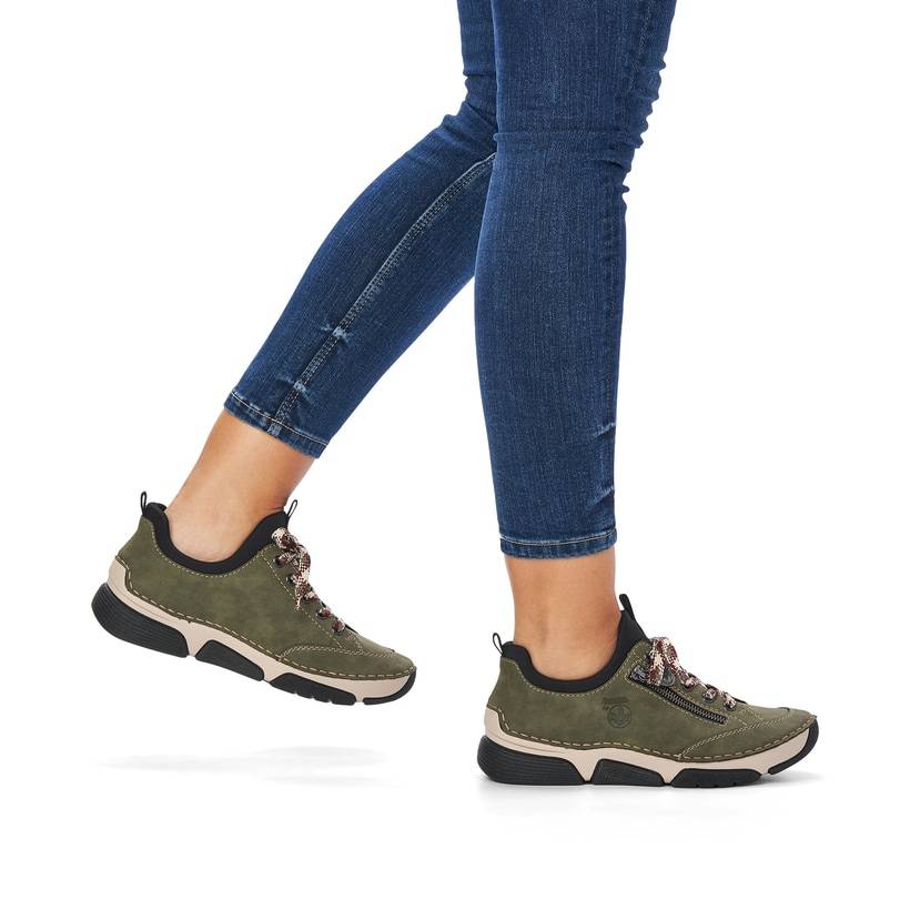 Rieker Artikelnummer 45973-54 Rieker Damen Slipper khakigrün Hotsell