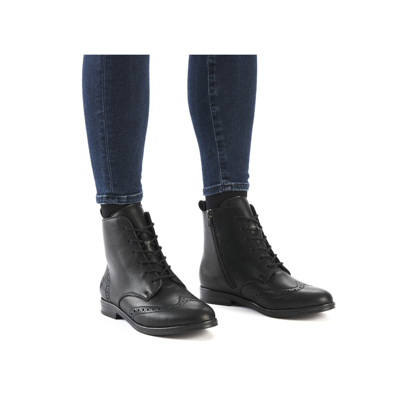 Rieker Artikelnummer 46231-00 Rieker Damen Schnürstiefel mattschwarz Blitzverkäufe