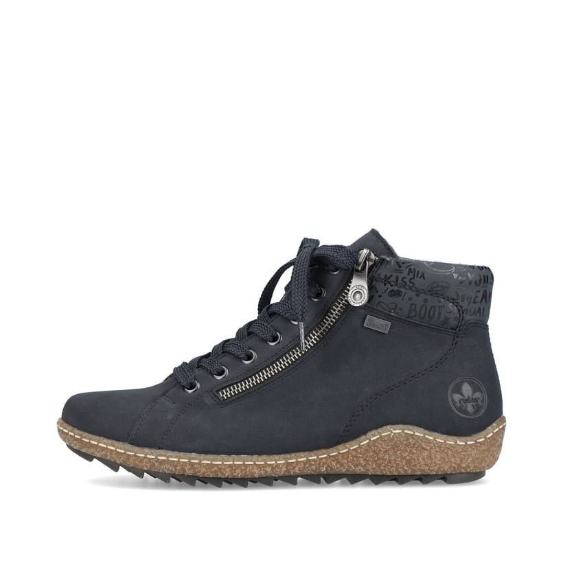 Rieker Artikelnummer L7502-14 Rieker Damen Kurzstiefel pazifikblau Kostenloser Versand