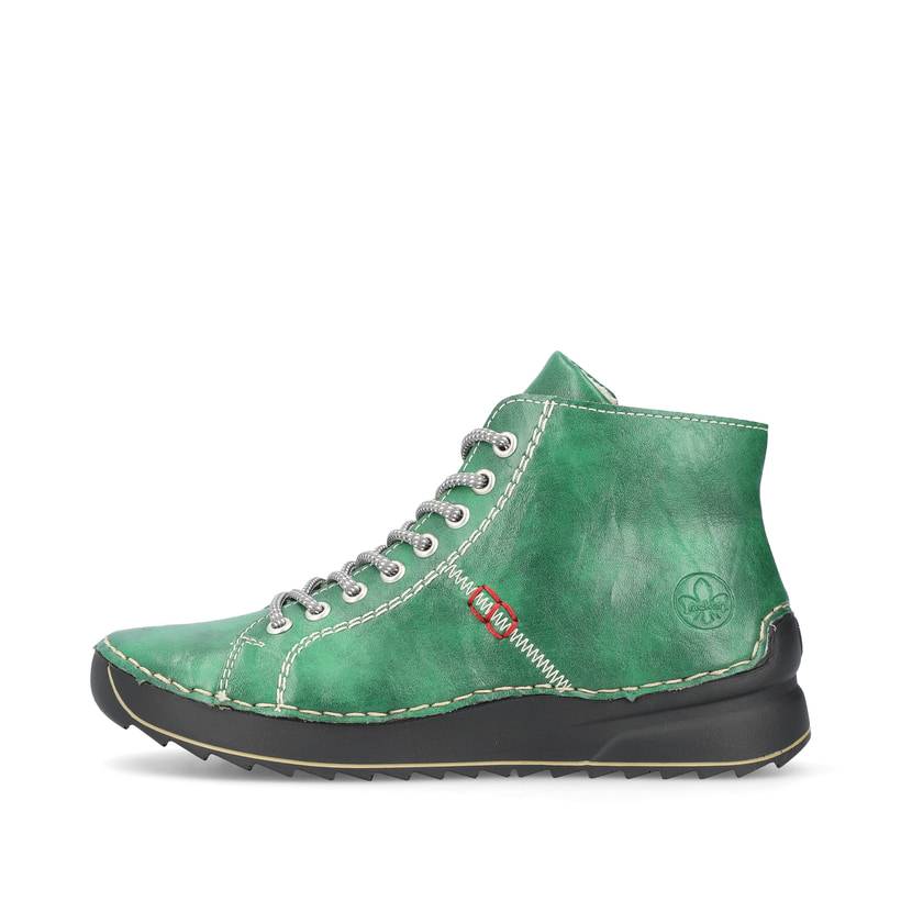 Rieker Artikelnummer 71510-52 Rieker Damen Schnürstiefel smaragdgrün Limitierter Zeitrabatt