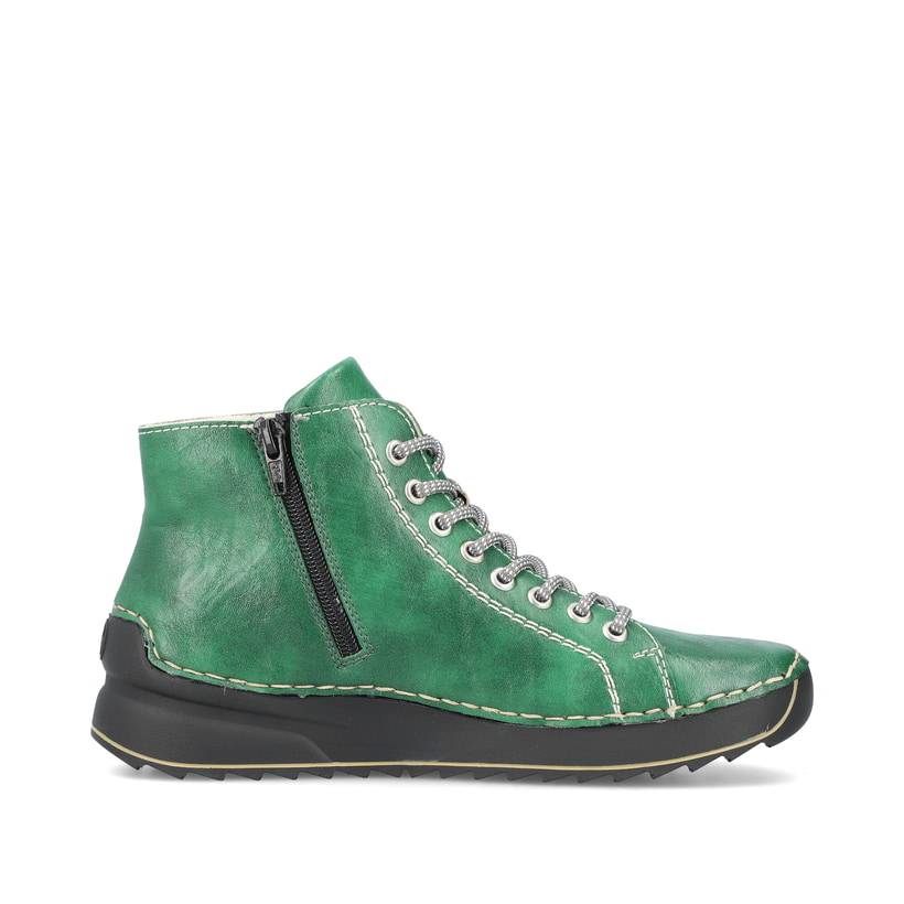 Rieker Artikelnummer 71510-52 Rieker Damen Schnürstiefel smaragdgrün Limitierter Zeitrabatt