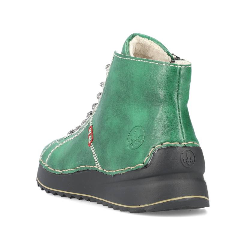 Rieker Artikelnummer 71510-52 Rieker Damen Schnürstiefel smaragdgrün Limitierter Zeitrabatt