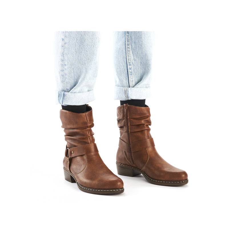 Rieker Artikelnummer Y0850-24 Rieker Damen Stiefeletten fuchsbraun Fabrikpreis