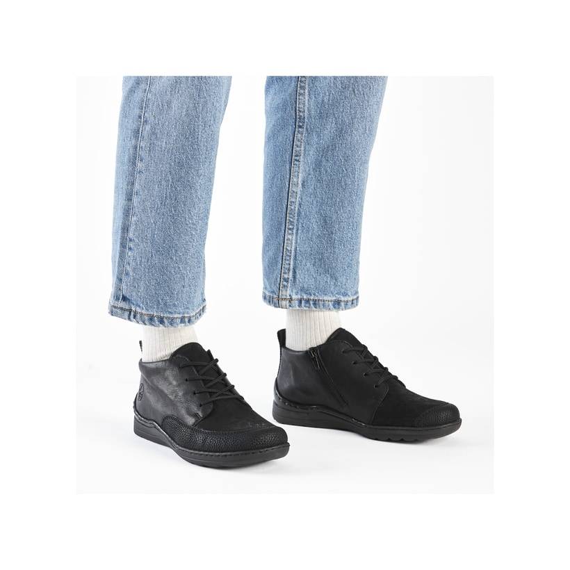 Rieker Artikelnummer 48922-00 Rieker Damen Schnürschuhe urbanschwarz Sonderangebot