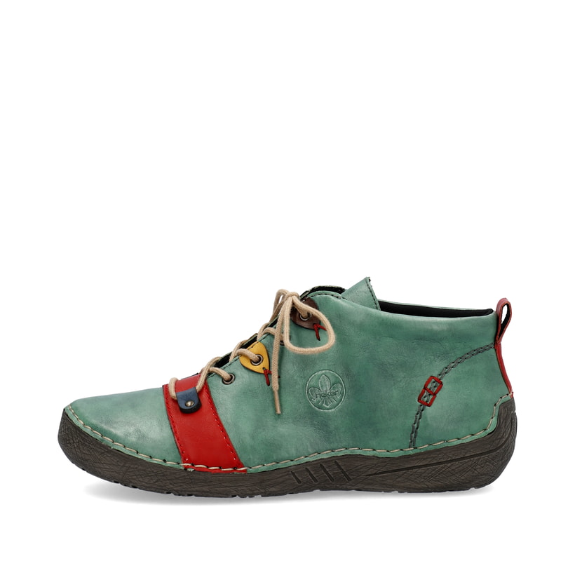 Rieker Artikelnummer 52507-52 Rieker Damen Schnürschuhe smaragdgrün