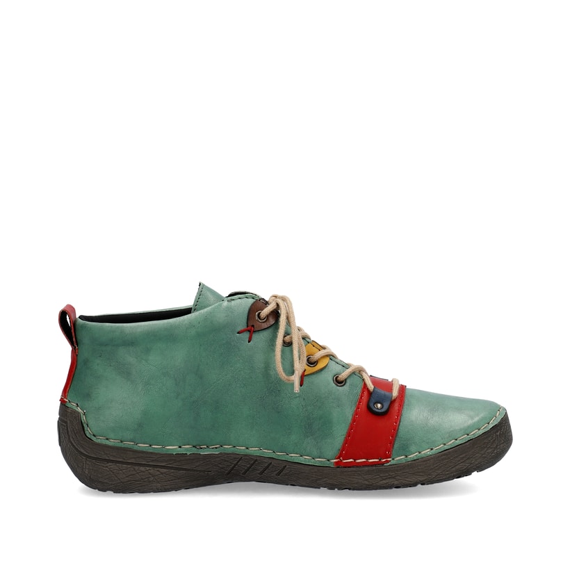 Rieker Artikelnummer 52507-52 Rieker Damen Schnürschuhe smaragdgrün Rabatt