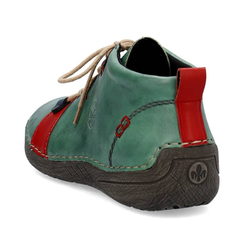 Rieker Artikelnummer 52507-52 Rieker Damen Schnürschuhe smaragdgrün Rabatt