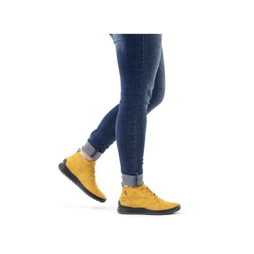 Rieker Artikelnummer 51510-68 Rieker Damen Schnürschuhe sonnengelb Versandkostenfrei