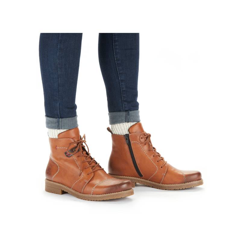 Rieker Artikelnummer 73501-24 Rieker Damen Schnürstiefel karamellbraun Flash Sale