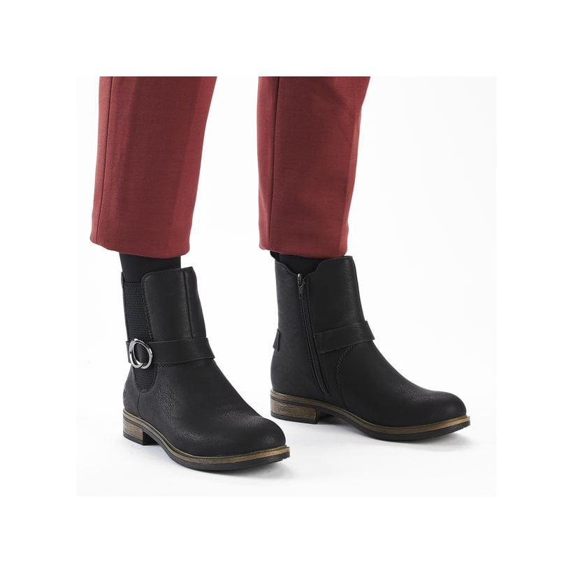 Rieker Artikelnummer 72252-00 Rieker Damen Stiefeletten asphaltschwarz Online Shopping