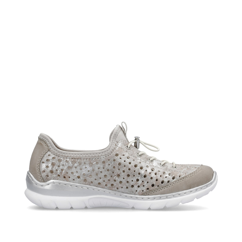 Rieker Artikelnummer L32P6-90 Rieker Damen Slipper beige-metallic Exklusivangebot