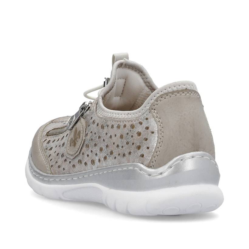 Rieker Artikelnummer L32P6-90 Rieker Damen Slipper beige-metallic Exklusivangebot