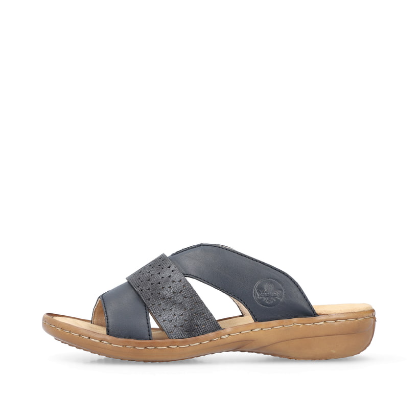 Rieker Artikelnummer 60897-14 Rieker Damen Pantoletten marineblau Preisnachlass