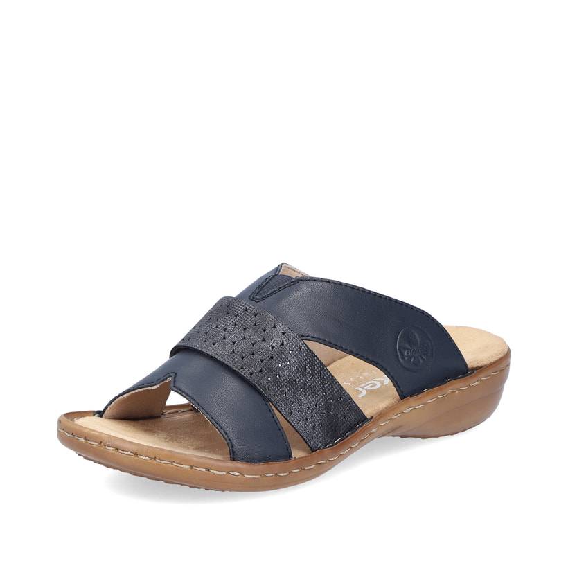 Rieker Artikelnummer 60897-14 Rieker Damen Pantoletten marineblau Preisnachlass