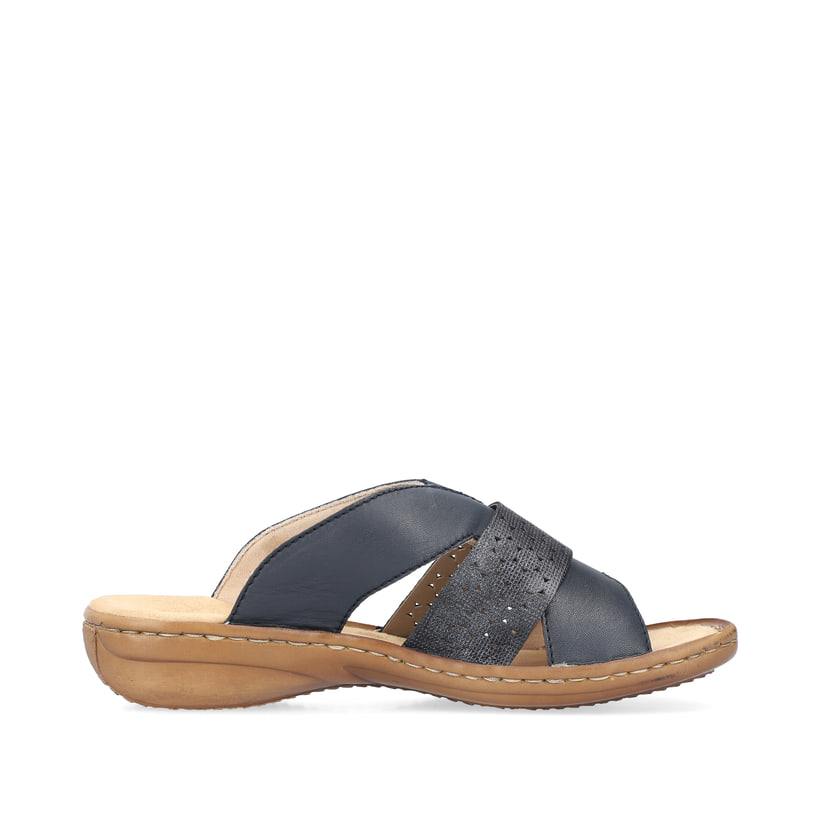 Rieker Artikelnummer 60897-14 Rieker Damen Pantoletten marineblau Preisnachlass