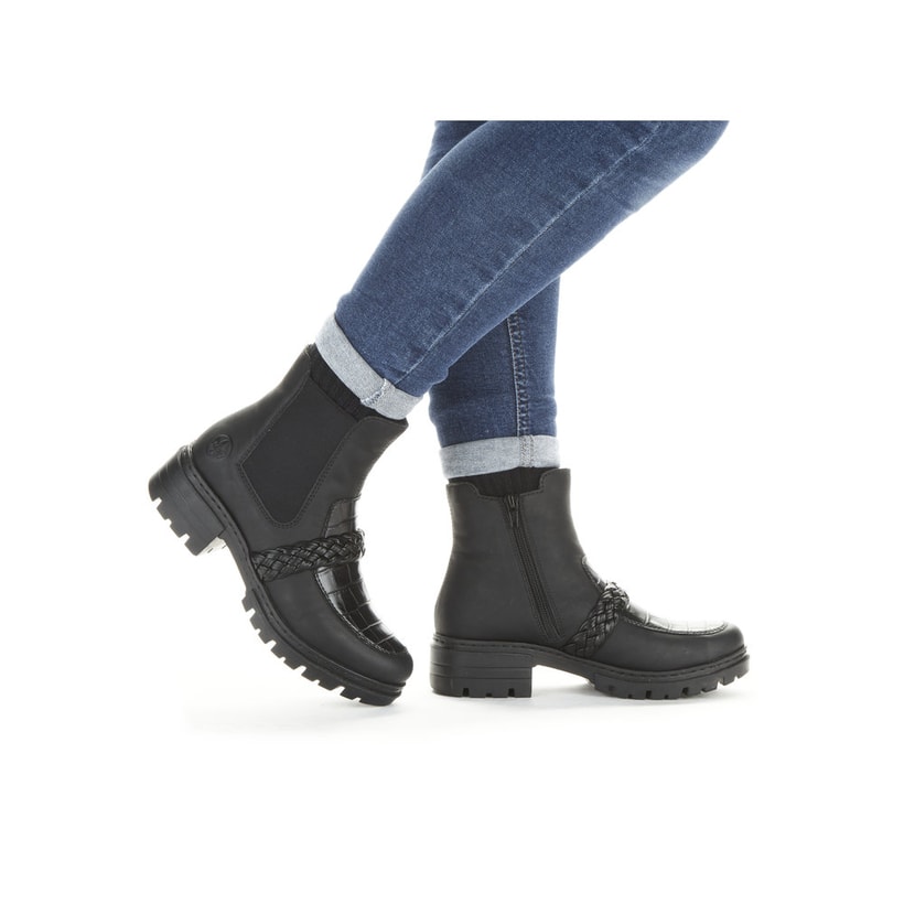 Rieker Artikelnummer 76874-02 Rieker Damen Chelsea Boots nachtschwarz Saisonschlussverkauf