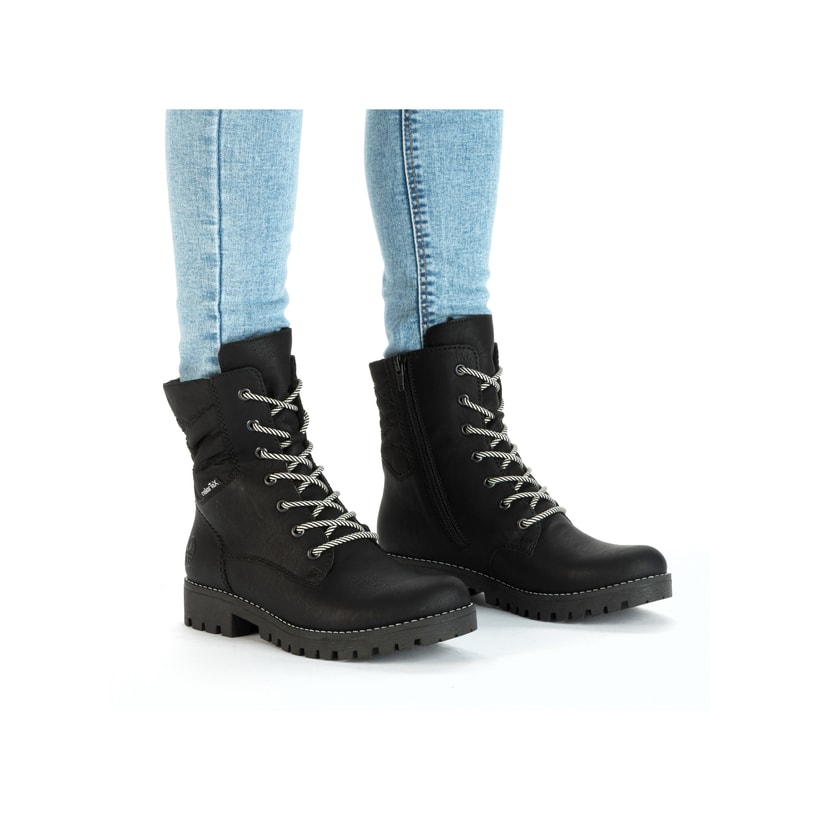 Rieker Artikelnummer 78520-00 Rieker Damen Biker Boots asphaltschwarz Muttertagsangebot