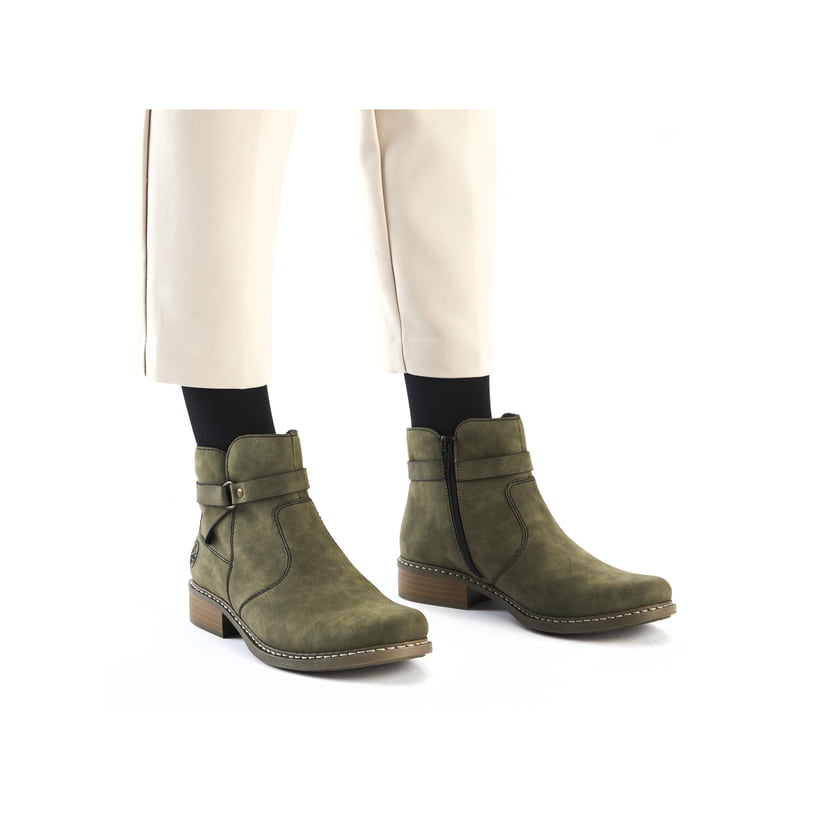 Rieker Artikelnummer Z4167-54 Rieker Damen Kurzstiefel laubgrün Vatertagsangebot
