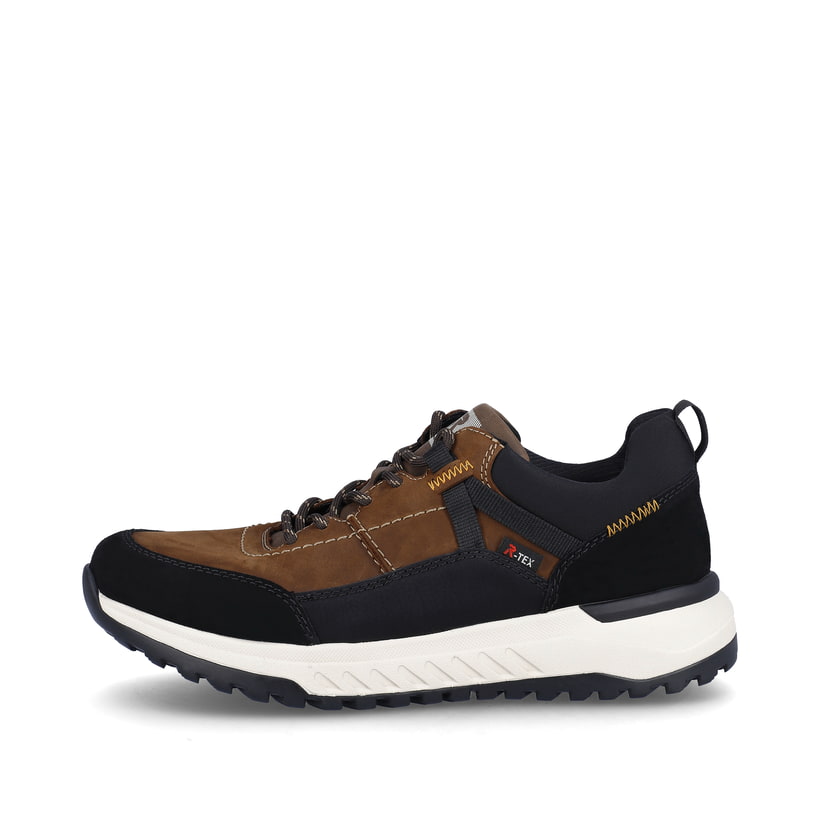 Rieker Artikelnummer U0100-22 Rieker Herren Sneaker Low holzbraun-schwarz