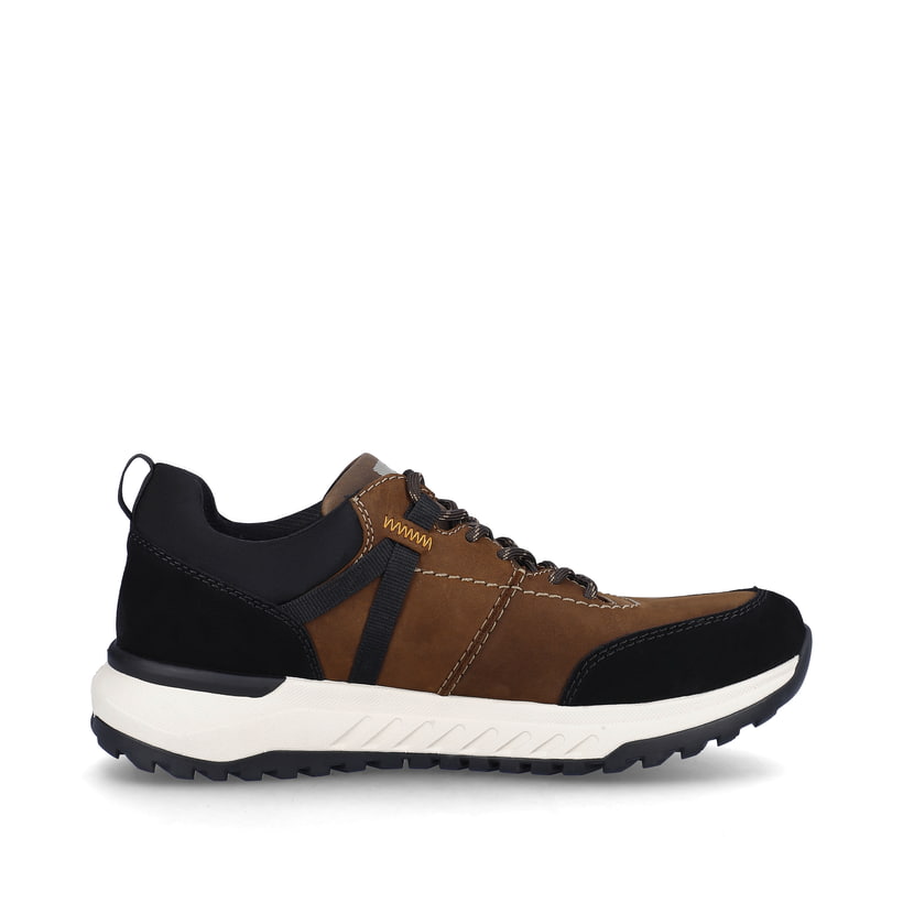Rieker Artikelnummer U0100-22 Rieker Herren Sneaker Low holzbraun-schwarz Saisonale Angebote