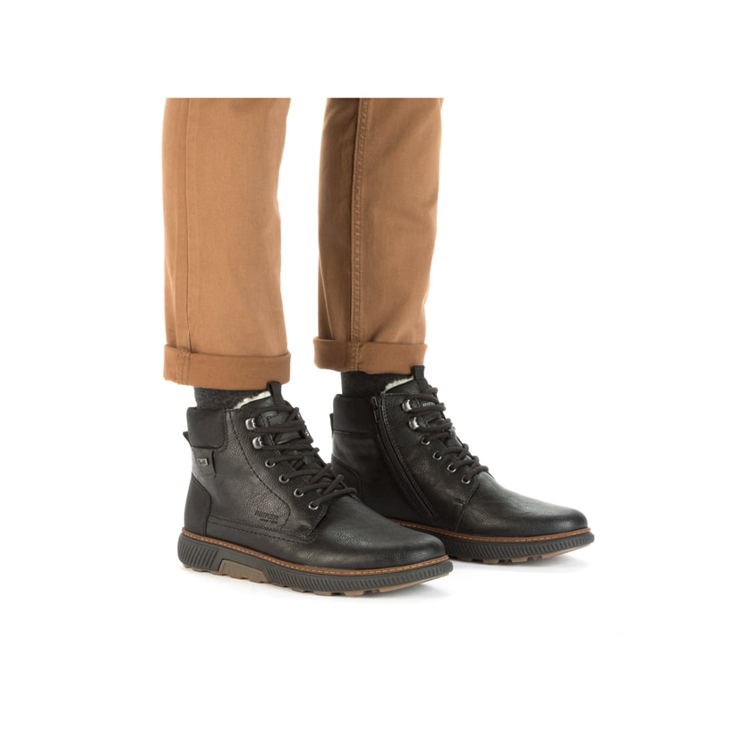 Rieker Artikelnummer B3342-00 Rieker Herren Schnürstiefel mitternachtsschwarz Kostenlose Rückgabe