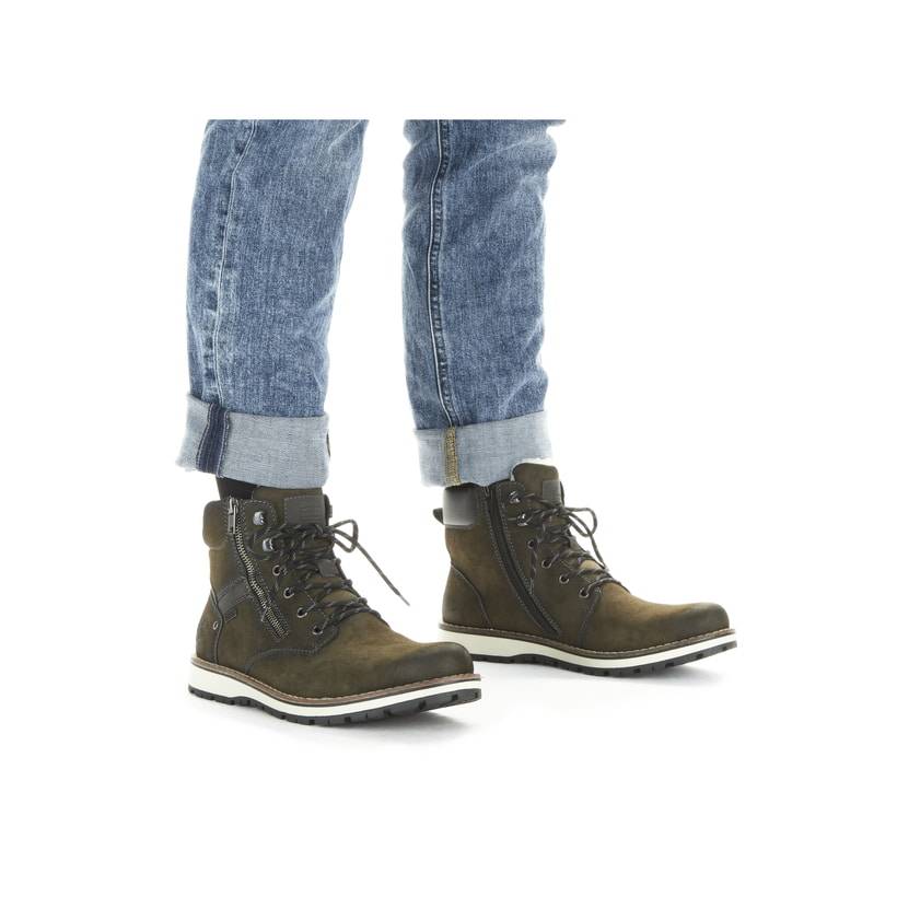 Rieker Artikelnummer 38425-54 Rieker Herren Schnürstiefel olivgrün Begrenzte Freigabe