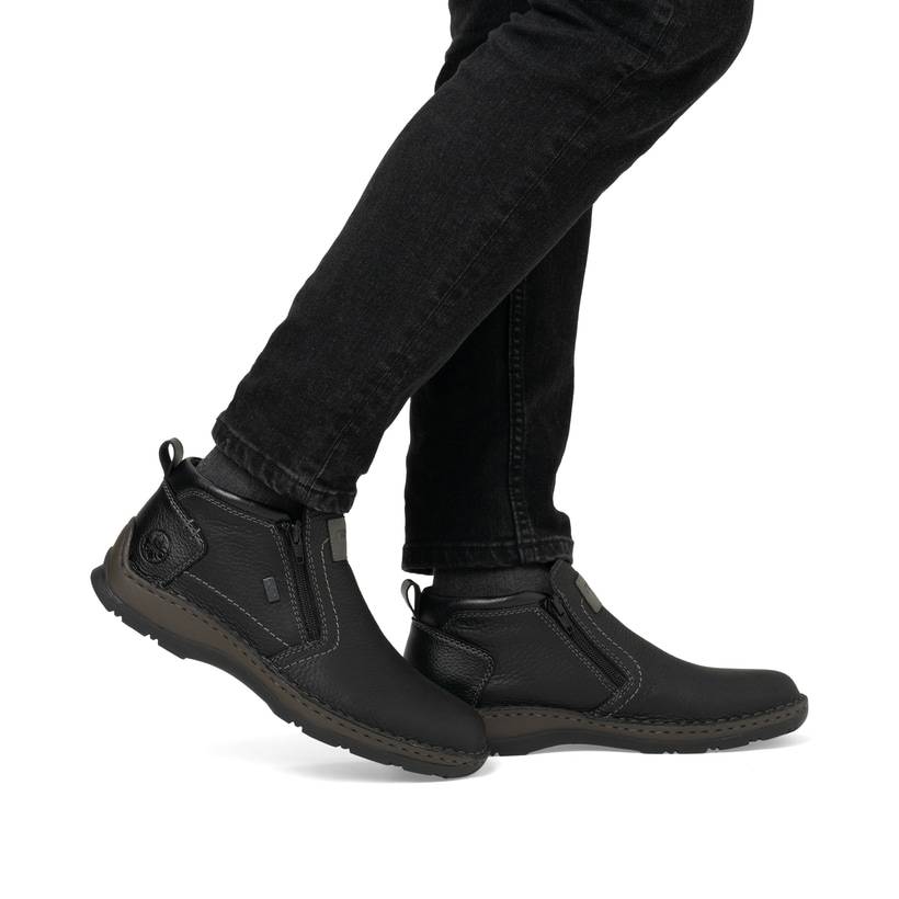 Rieker Artikelnummer 05357-00 Rieker Herren Kurzstiefel asphaltschwarz Letzte 3 Tage